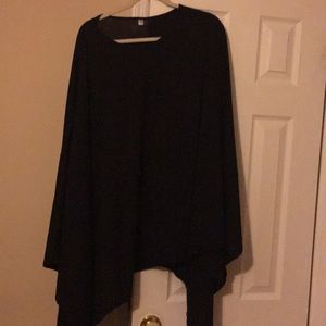 Black ladies cape top. One size fits all